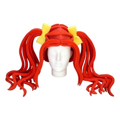 Foam Party Hats Double Ponytail Wig
