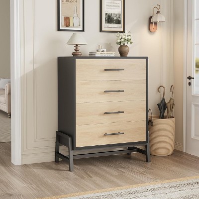 38.6" Tall Dresser, 4 Dresser for Bedroom, Wooden Closet Storage Chest, Storage Freestanding, for Living Room, Bedroom