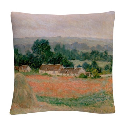 Monet  16 X 16 Decorative Throw Pillow by Trademark Fine Art