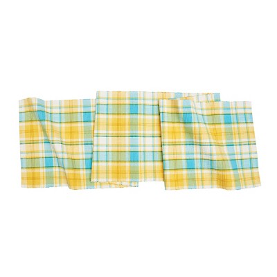 C&F Home Citrus Mist Plaid Table Runner 13" x 72"