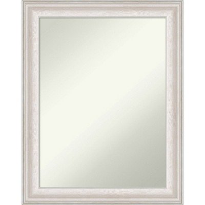 23"x29" Non-Beveled Trio White Wash Silver Wall Mirror - Amanti Art: Modern Rectangular, Includes Mounting Hardware