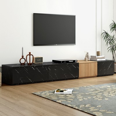 78.7" TV Stand with 4 Storage Drawers, Free-Combination Design and Modern Chic Look, Buffet Table for Living Room or Entryway