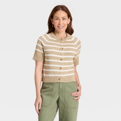 Women's Short Sleeve Cotton Cardigan - Universal Thread™