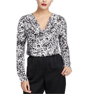 Rachel Roy Womens Axel Leopard-Print Pullover Blouse