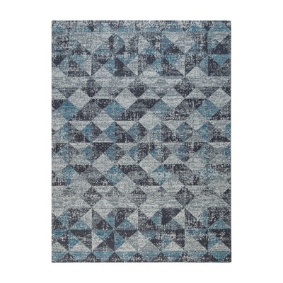 40"x54" Tromso 1/4" Rug'D Chair Floor Mat Blue/Gray - Anji Mountain