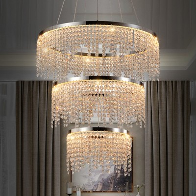 MAYEERTY 23.6 inch Crystal Pendant Light Luxury Modern Design Home Decoration