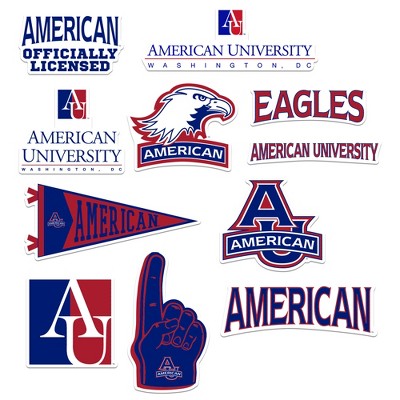 American University 10ct Vinyl Large Deluxe Stickers Variety Pack