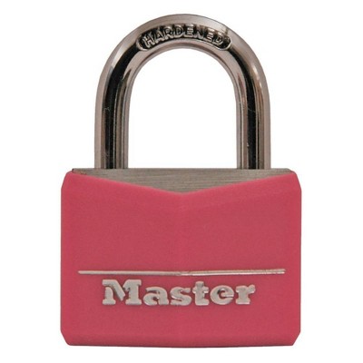 Master Lock 40mm Keyed Lock Pink: Padlock for Lockers, Backpack, Tool Box, Cabinet, Hardened Steel, Pin-Tumbler Mechanism