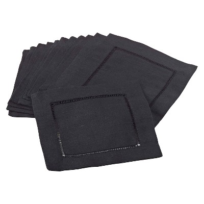 Hemstitched Cocktail Napkins (Set Of 12)