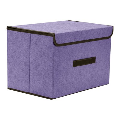 REGALWOVEN Collapsible Clothes Books Organizing Fabric Storage Bin with Lid and Handle 1Pc
