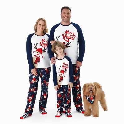 PATPAT Family Christmas Pjs Matching Sets Holiday Jammies Sleepwear Christmas Pajamas for Family Xmas Outfits with Socks