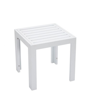 LeisureMod Modern Aluminum End Table for Indoor and Outdoor Use – Patio, Balcony, Garden, Porch, Poolside, Terrace Accent Table – Chelsea Series