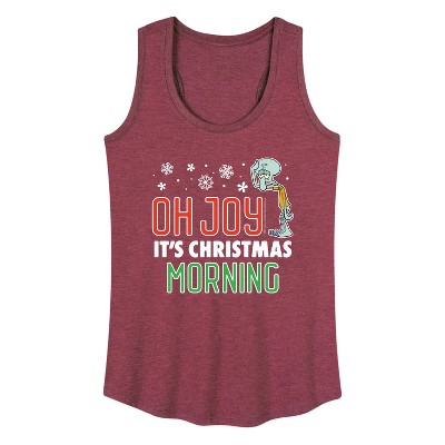 Women's - SpongeBob SquarePants - Oh Joy It's Christmas Morning Graphic Racerback Tank