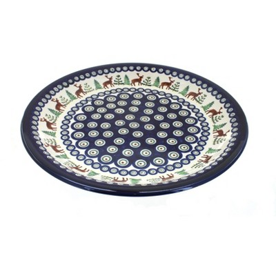 Blue Rose Polish Pottery Zaklady Dinner Plate