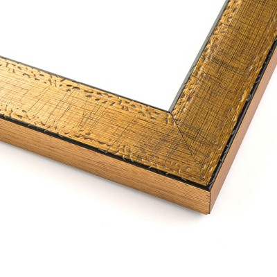 PosterPalooza | Photo Size Embellished Gold Picture Frame - UV Acrylic, Foam Board Backing, Hanging Hardware
