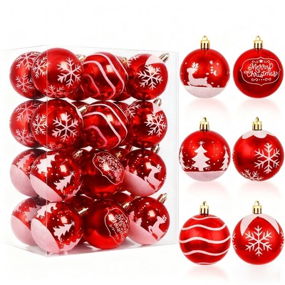 Joyfy 36 Pcs Shatterproof Home Party Decorative Christmas Tree Hanging Ball Ornaments 2.36inch