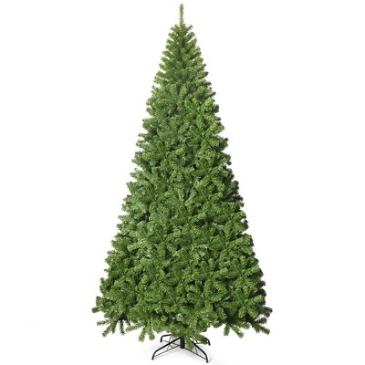 Costway 6Ft/7.5Ft/9Ft Unlit Hinged PVC Artificial Christmas Tree Premium Spruce Tree w/ 928 Tips/1346 Tips/2094 Tips