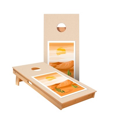 Skips Garage Desert Landscape Cornhole Boards - ACA Star Series