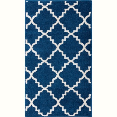 Harbor Trellis Quatrefoil Geometric Modern Casual Contemporary Traditional Moroccan Lattice Soft Area Rug