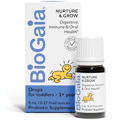 BioGaia Nurture & Grow | Toddler Probiotic Drops | Ages 1+ | Triple-Benefit Probiotic for Kids | 25-Day Supply