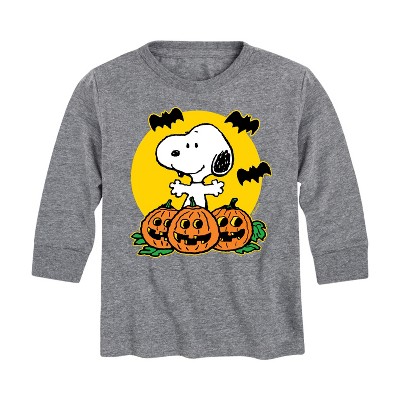 Boys' - Peanuts - Snoopy Pumpkin Patch Long Sleeve Graphic T-Shirt