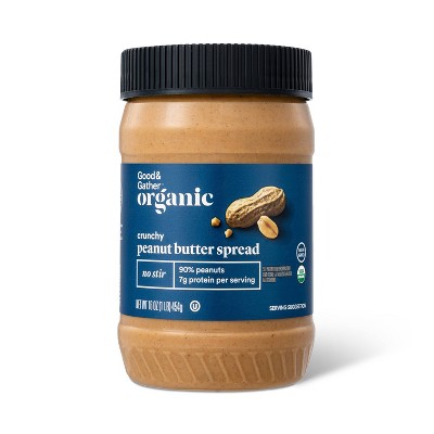 Organic No Stir Peanut Butter Crunchy - 16oz - Good & Gather™