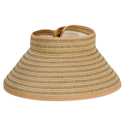 Magid Two Tone Straw Fold Up Roll Up Visor