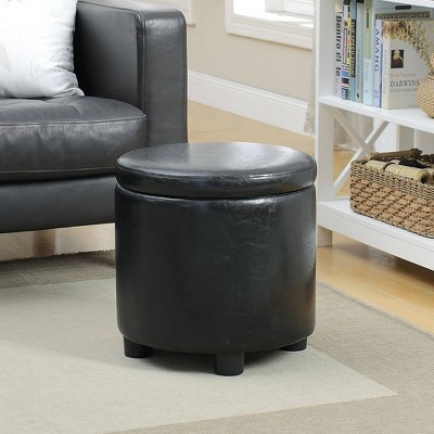 Designs4Comfort Round Accent Storage Ottoman - Breighton Home