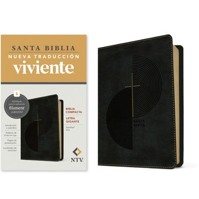Biblia Compacta Ntv, Letra Gigante Con Filament (Sentipiel, Gris, Letra Roja) - Large Print (Leather Bound)