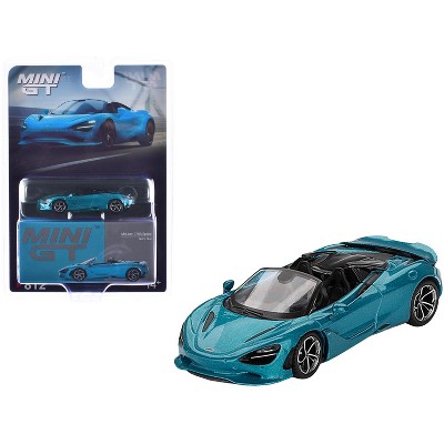 McLaren 750S Spider Belize Blue Metallic Limited Edition 1/64 Diecast Model Car by Mini GT