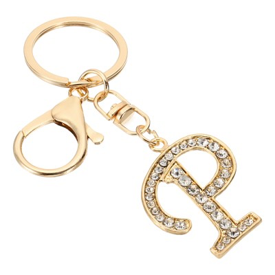 Unique Bargains Chic Stylish Zinc Alloy Gold Tone Initial Letter Keychain