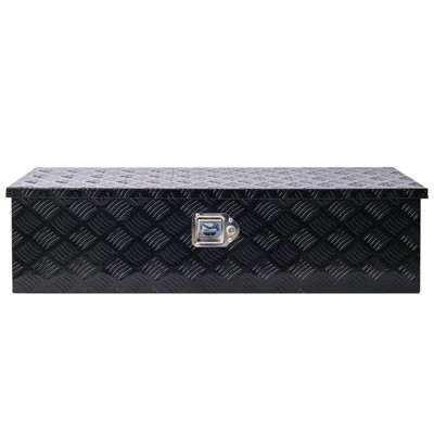 Gulches 39" Aluminum tool box,heavy duty truck bed tool box,outdoor pickup storage tool box,RV storage organizer,underbody  box w/lock keys,black