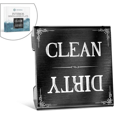 Dishwasher Sign Clean Dirty Signs Stainless Steel Interior Indicator - Easy to Read Indicators - Non-Scratch & Rustproof Clean Dirty Dishwasher Sign