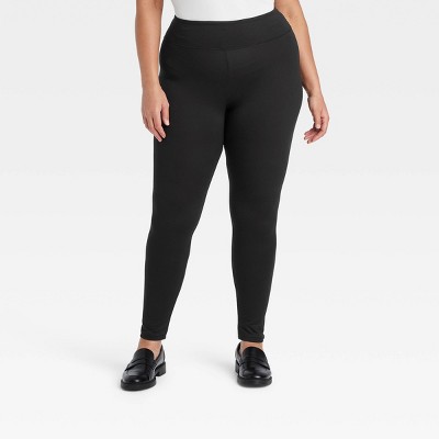Women's Supersoft Leggings with Wide Waistband - A New Day™ Black