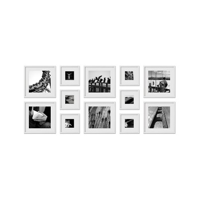 Haus and Hues Kensington Gallery Wall Frame Set with Real Glass and Mat
