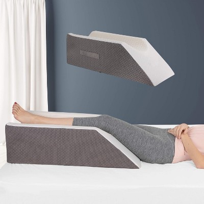 Kolbs Single Leg Elevation Pillow Stylish Chic Jacquard Design | Ankle Knee and Leg Support Pillow for Injury After Surgery (Single Leg)