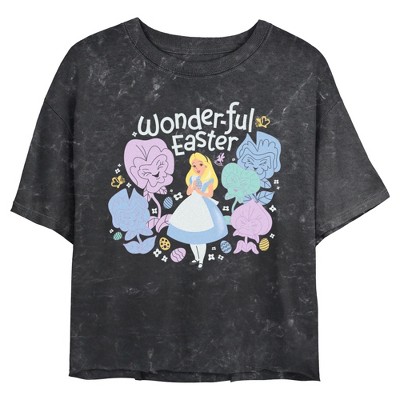 Junior's Alice in Wonderland Floral Easter T-Shirt