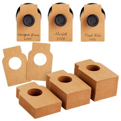 Juvale 300 Pack Wine Bottle Tags for Cellar Collection, Champagne, Hanging Labels for Name, Year, Tasting Notes - 2.2x3.5 in