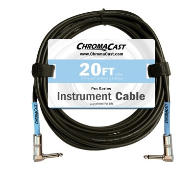 ChromaCast Pro Series Instrument Cable, Angle - Angle, Daphne Blue, 20 foot
