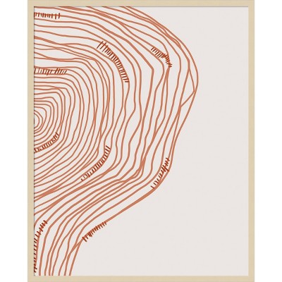 34" x 42" Spiral by Border Bloom Framed Wall Art Print Light Brown - Amanti Art: Modern Abstract Decor