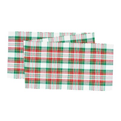C&F Home Carter Christmas Red and Green Plaid Table Runner 13" x 72"