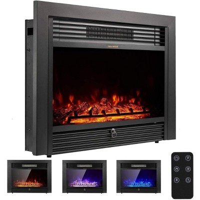 COWLOWN In-Wall or Freestanding Electric Fireplace, Remote Control, 3 Flame Colors, 5 Brightness Levels, Timer 1-6 two temperature levels