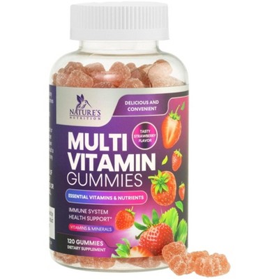 Natural Complete Daily Gummy Vitamin - Multi with Vitamins A, C, E, B6, B12 - 90 Gummies;120 Gummies