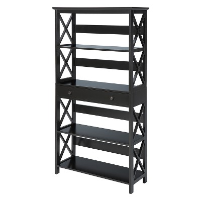 59.75" Breighton Home Xavier 5-Shelf Bookcase with Drawer