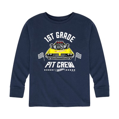 Boys' - Hot Wheels - Pit Crew 1st Grade Long Sleeve Graphic T-Shirt