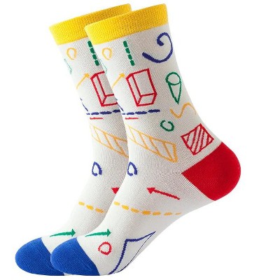 Geometry Patterned Socks (Women's Sizes, Adult Medium) from the Sock Panda
