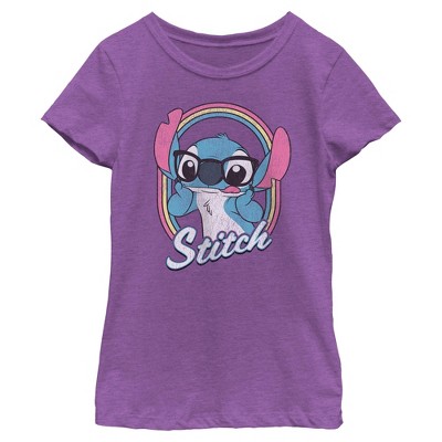 Girls Lilo & Stitch Distressed Oval Alien T Shirt