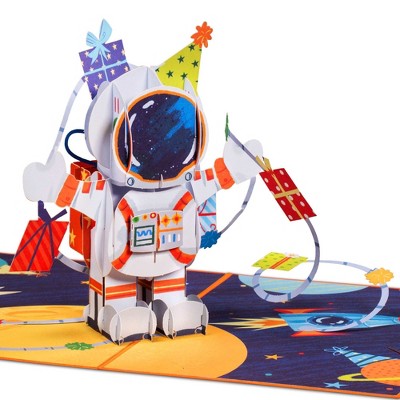 Paper Love 3D Happy Birthday Astronaut Pop Up Card