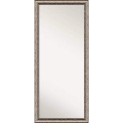 Lyla Ornate Framed Full Length Floor Leaner Mirror Silver - Amanti Art: Modern Rectangle, No Assembly Required