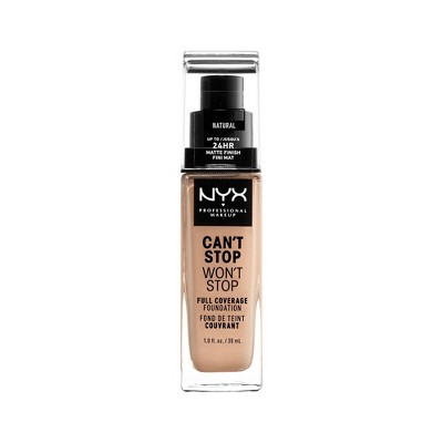 NYX Professional Makeup Can't Stop Won't Stop 24Hr Full Coverage Matte Finish Foundation - 1 fl oz
